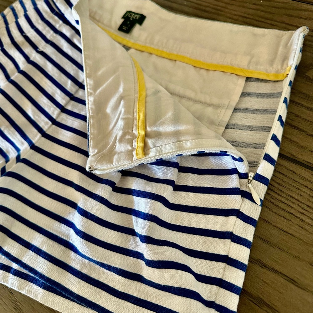 J. Crew Navy and White High Waist Shorts - Picture 4 of 5